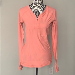 Lululemon long-sleeve coral top
